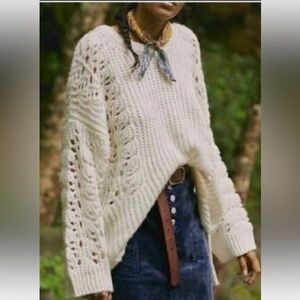 Anthropologie Pilcro Devenne Pointelle Pullover